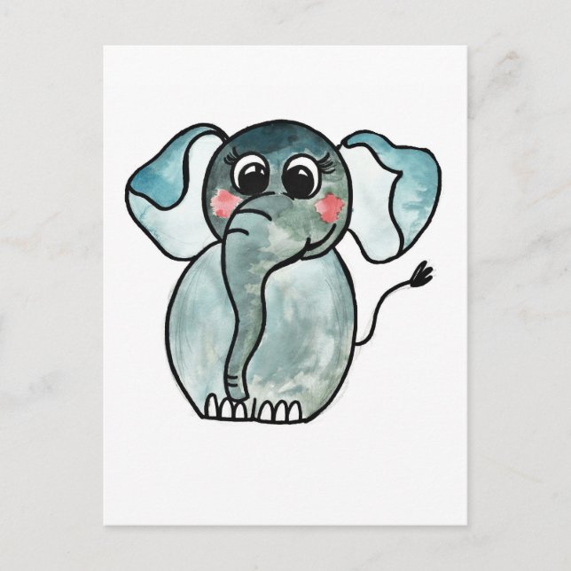 Elephant Postcard (Front)