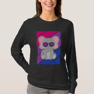 Elephant Pride Bisexual Flag LGBTQ Proud Ally Prid T-Shirt