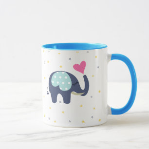 Elephant printed coffee mug