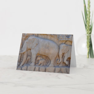 Elephant Procession, Southern India Card