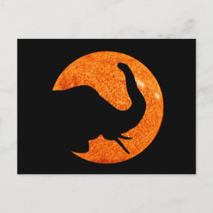 Elephant Profile Solar Eclipse Postcard