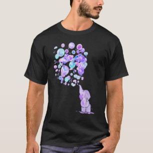 Elephant Purple Blue Balloons Rheumatoid Arthritis T-Shirt