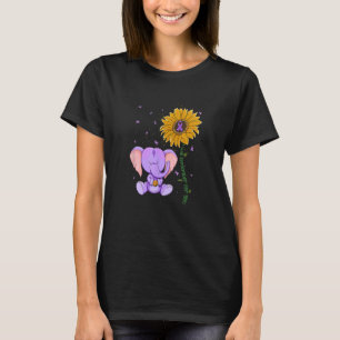 Elephant Purple I ll Remember For You Alzheimer s  T-Shirt