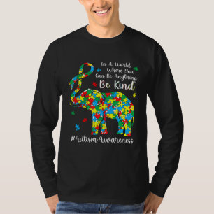 Elephant Puzzle Piece Autism Awareness Month For K T-Shirt