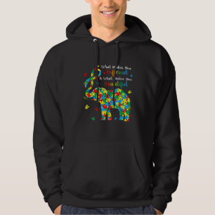 Elephant Puzzle What Makes You Different Autism Aw Hoodie