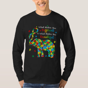 Elephant Puzzle What Makes You Different Autism Aw T-Shirt