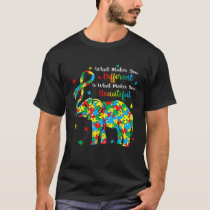 Elephant Puzzle What Makes You Different Autism Aw T-Shirt