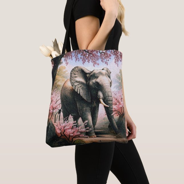 Elephant Queen Tote Bag (Close Up)