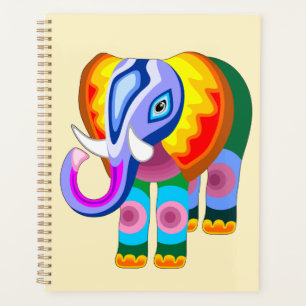Elephant Rainbow Colours Patchwork Planner