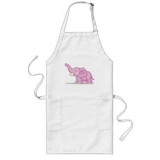 Elephant Raising Its Trunk Long Apron