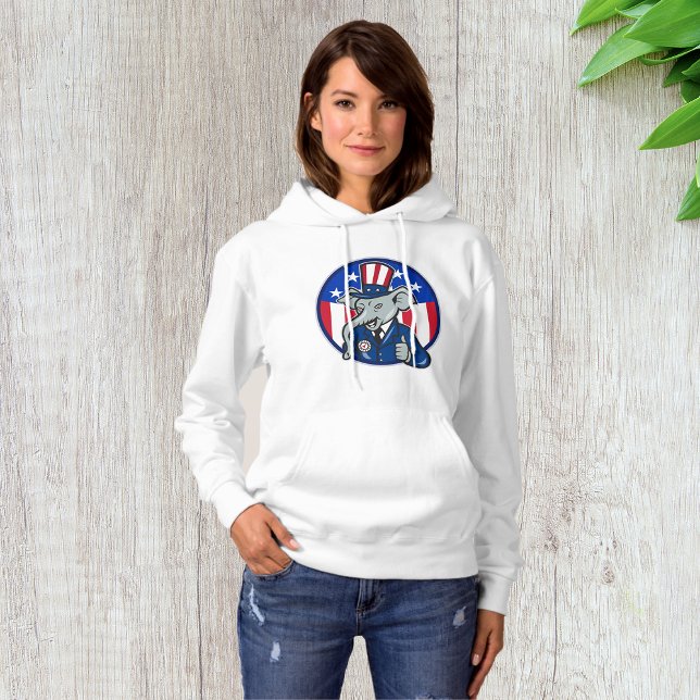 Elephant Republican Womens Hoodie (Creator Uploaded)