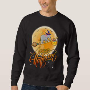 Elephant Ride Witch Shotgun Moon Vintage Elephant Sweatshirt