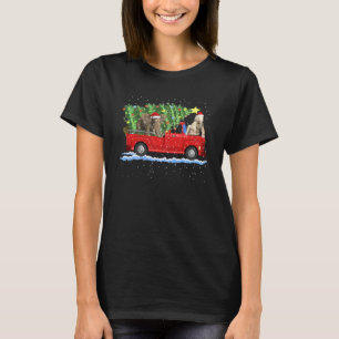 Elephant Rides Red Truck Christmas Tree Xmas T-Shirt