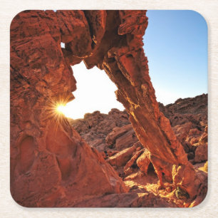 Elephant Rock in the Valley of Fire Square Paper Coaster