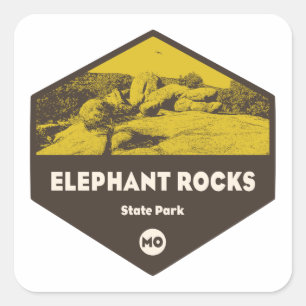 Elephant Rocks State Park Missouri Square Sticker