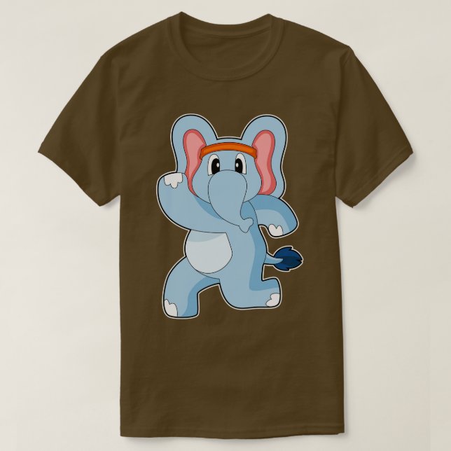 Elephant Runner Running T-Shirt (Design Front)