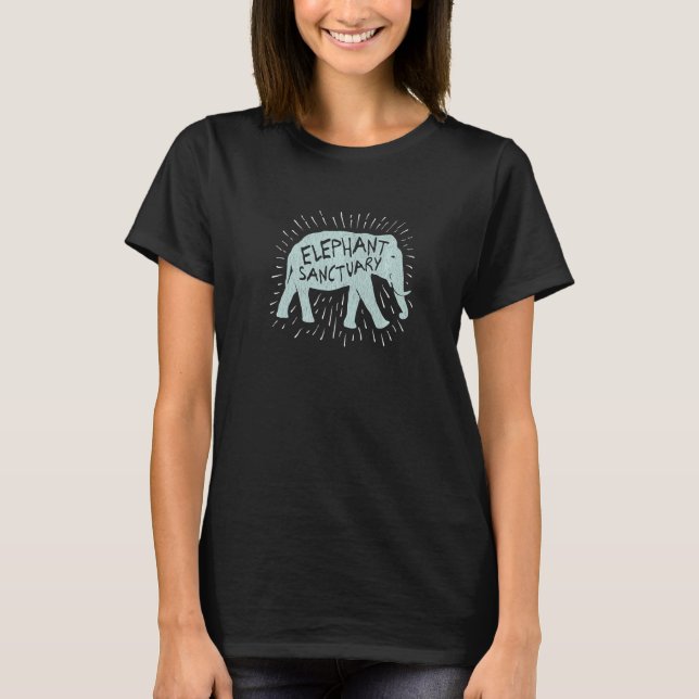 Elephant Sanctuary  Elephant Silhouette T-Shirt (Front)