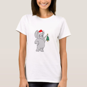 Elephant (Santa Hat) T-Shirt