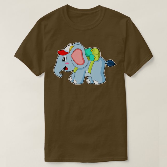 Elephant School Backpack T-Shirt (Design Front)