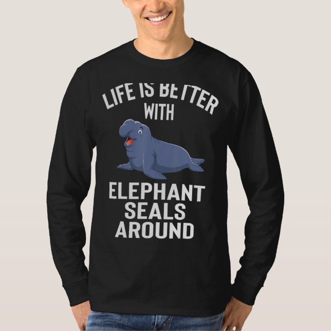 Elephant Seal Apparel  Cute  Seals  Design T-Shirt (Front)