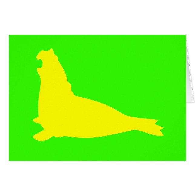 Elephant Seal Card Yellow (Front Horizontal)
