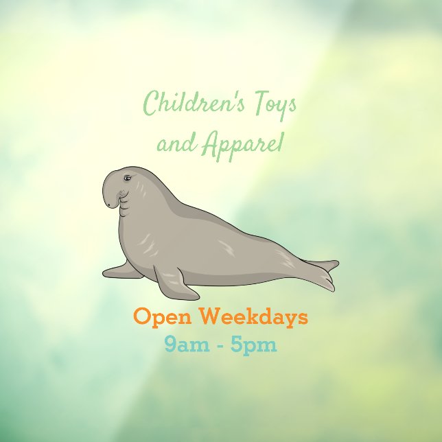 Elephant seal cartoon illustration (Sheet 3)