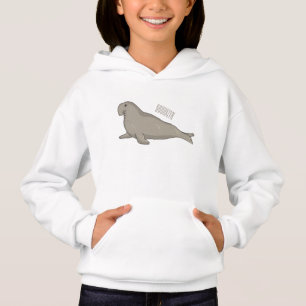 Elephant seal cartoon illustration