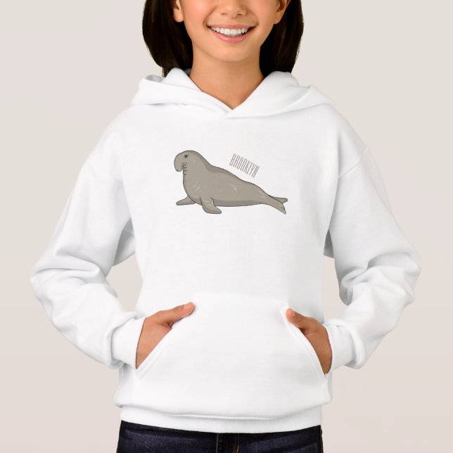 Elephant seal cartoon illustration (Front)