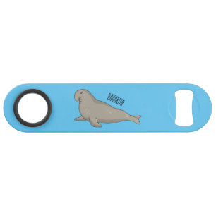 Elephant seal cartoon illustration