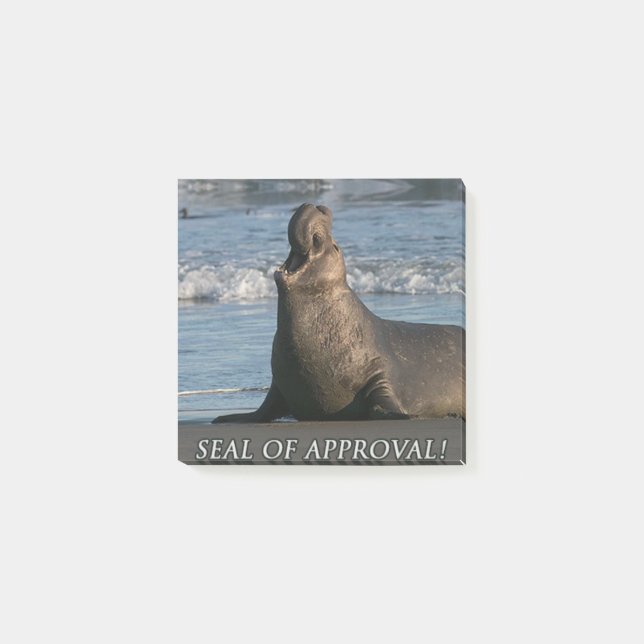 Elephant Seal Of Approval Post-It Notes (Front)