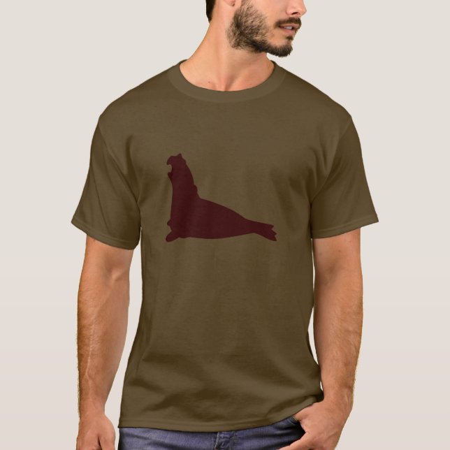 Elephant Seal Shirt Chocolate Brown (Front)