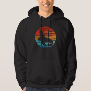 Elephant Seal Sunset Retro Vintage Hoodie