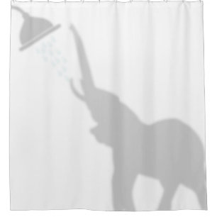 Elephant Shadow Silhouette Shadow Buddies Shower Curtain