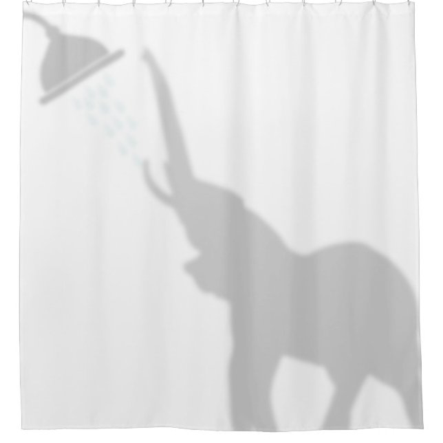 Elephant Shadow Silhouette Shadow Buddies Shower Shower Curtain (Front)