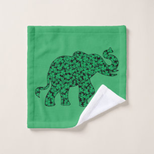 Elephant Shamrocks for St Patty's Day Bath Towel Set