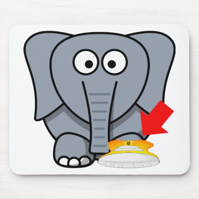 Elephant Shoe I Love You Mouse Pad (Front)