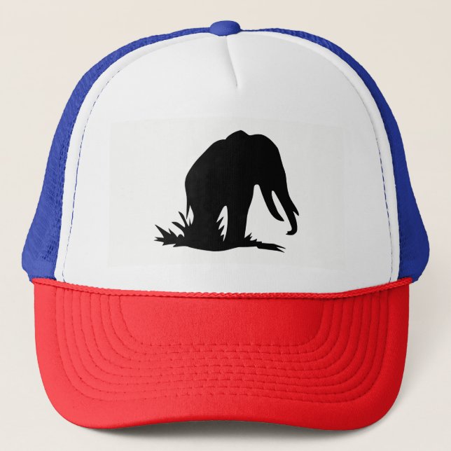 Elephant Silhouette Trucker Hat (Front)