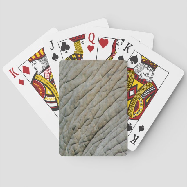 Elephant Skin Personalised With Your Name Playing Cards (Back)