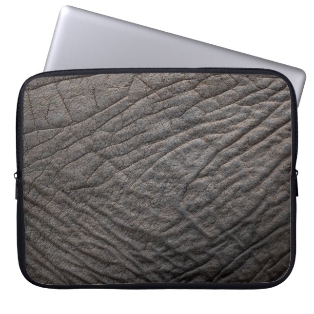 Elephant skin texture pachyderm laptop sleeve (Front)
