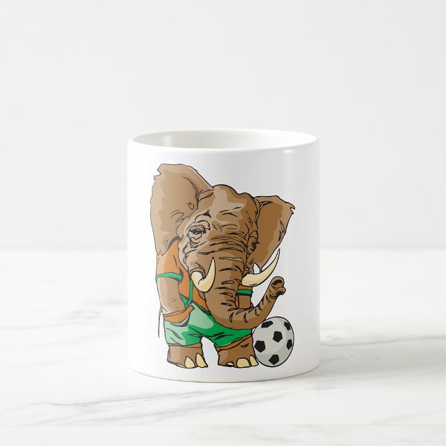 Elephant Soccer Player Funny Sports Animal  Coffee Mug (Creator Uploaded)