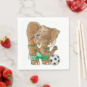Elephant Soccer Player Funny Sports Animal  Napkin