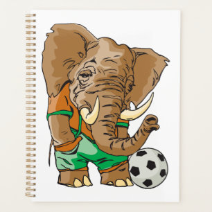 Elephant Soccer Player Funny Sports Animal  Planner