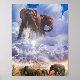 ELEPHANT SPIRITS OF Mount Kilimanjaro Poster