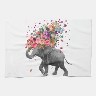 Elephant Splash Tea Towel