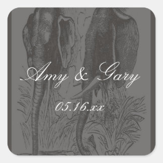 Elephant Square Sticker