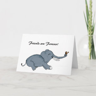 Elephant & Squirrel Friends Forever Card