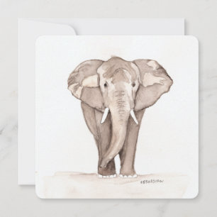 Elephant stationary holiday card