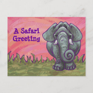 Elephant Stationery Postcard