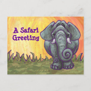 Elephant Stationery Postcard