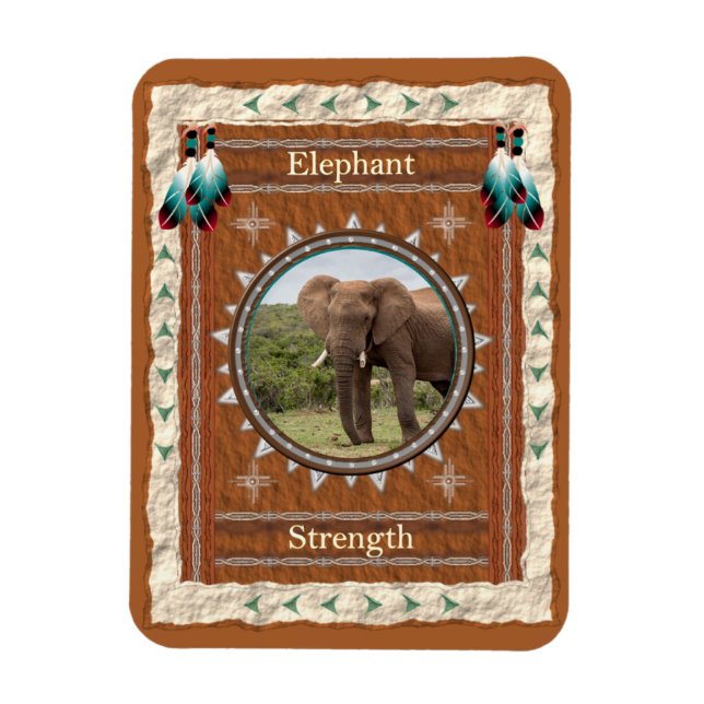 Elephant Strength Energy Magnet (Vertical)